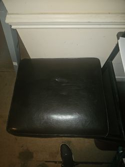 Real Leather Ottoman