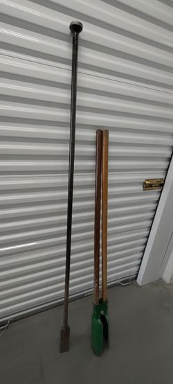 Steel Tamping and Digging Bar and Post Hole Diggers set of 2