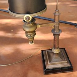 Antique Industrial Lamp with Marble Bottom