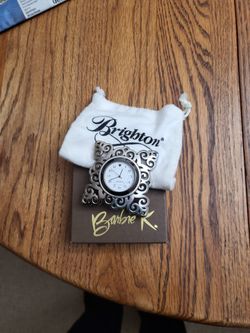 Brighton Geneva Silver Desk Clock