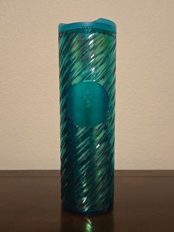 Starbucks Iridescent Green Swirl Stripe Tumbler (16oz)