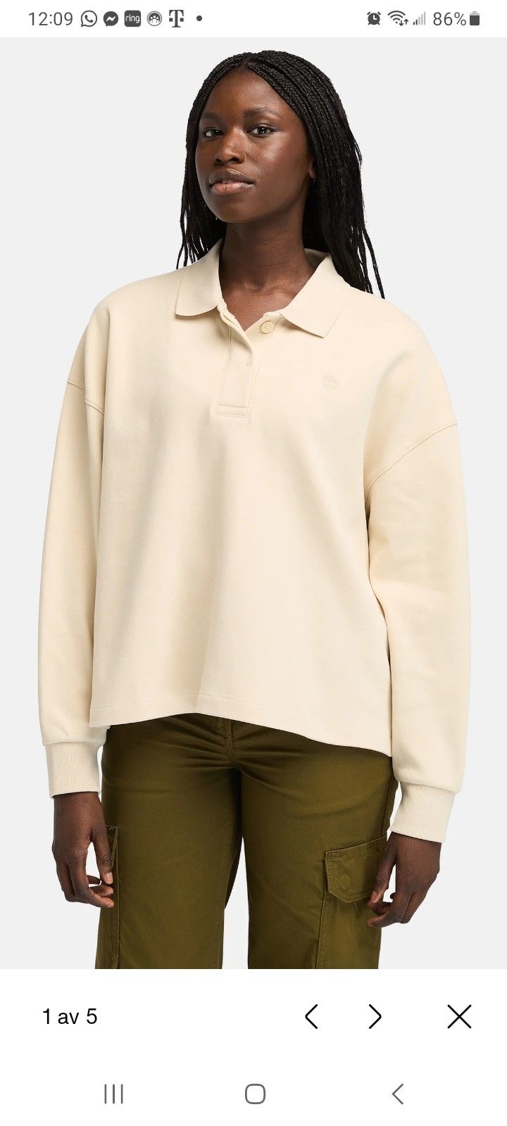 Timberland Polo Woman's Long Sleeve New 