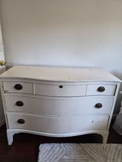 Antique dresser and mirror