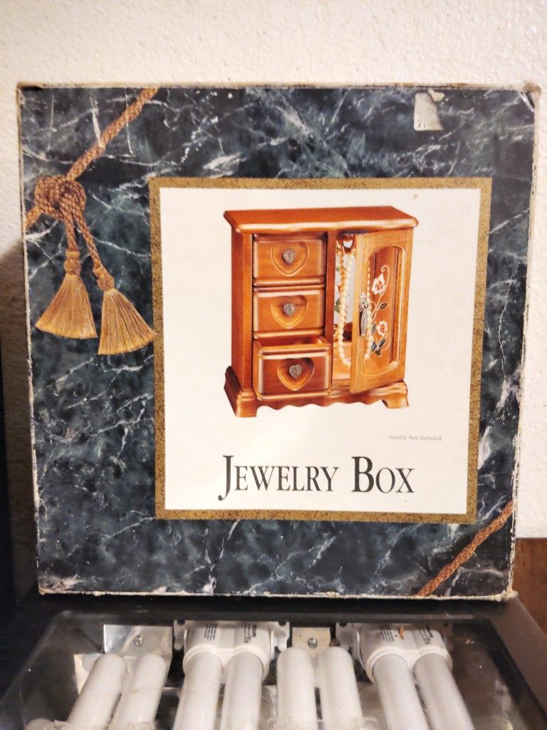 Vintage Collectible Wooden Jewelry Cabinet
