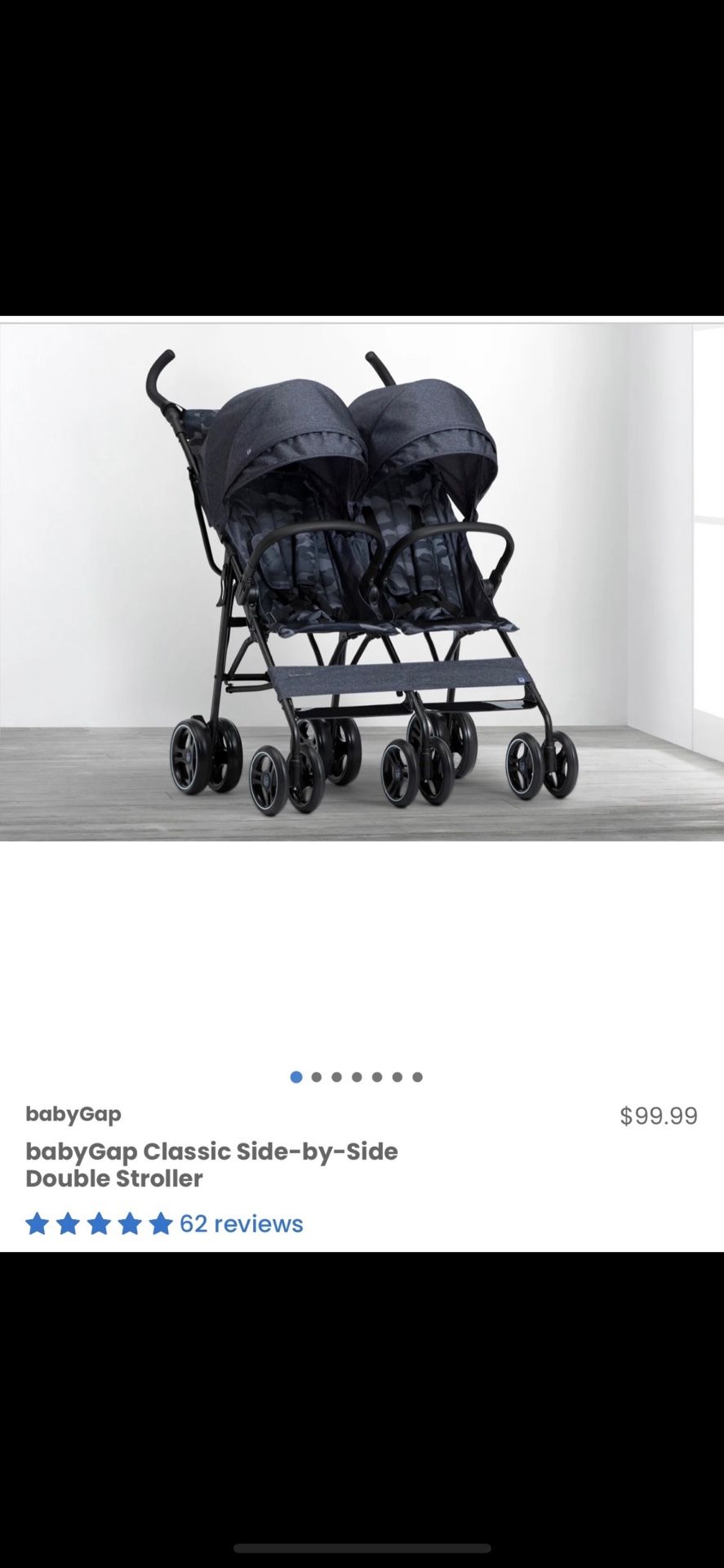 Stroller/ BabyGap Classic Side By Side Stroller/ BabyGap/ Kids/ Double Stroller/ New