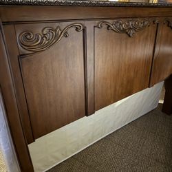 King Bed Frame & Night Stands (Real Wood)