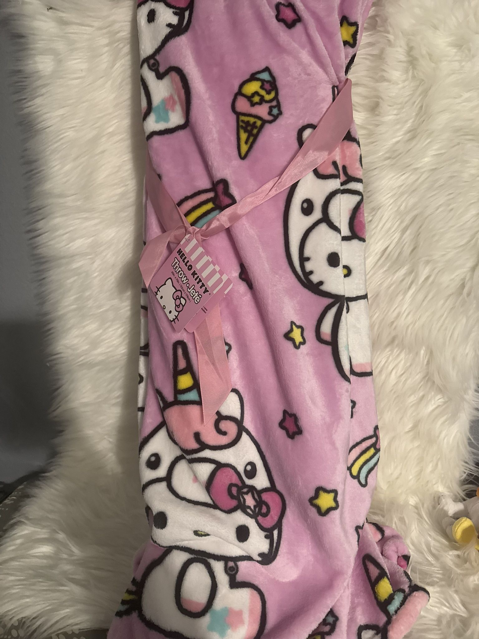 Unicorn Hello Kitty Blanket 