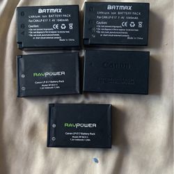 5 Canon Camera Batteries