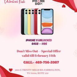 iPhone 11 64GB Unlocked Available On Valentine Week Sale🥳😱