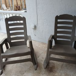 Rocking Chair Set, Plastic Very Sturdy $60 BOTH 
