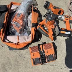 RIDGID Cordless  Tool Set With 6ft Ladder