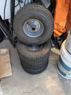 4 tires 15x6.00-6. New never install in my yard car