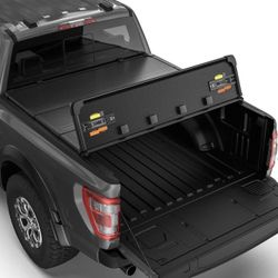 Lanotech Hard Quad-Fold Truck Bed Tonneau Cover W/LED Lamp Compatible With 2016-2026 Nissan Titan (Non-XD) 5.6FT-67 Inch Bed Cover