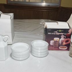 Dean Jacobs Bread Dipping Set 1 New & 1 used.  Serves 8 total