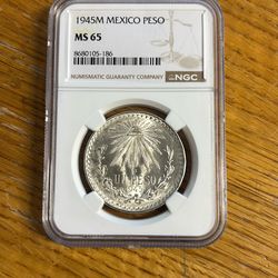 1945 M Un Peso MS65