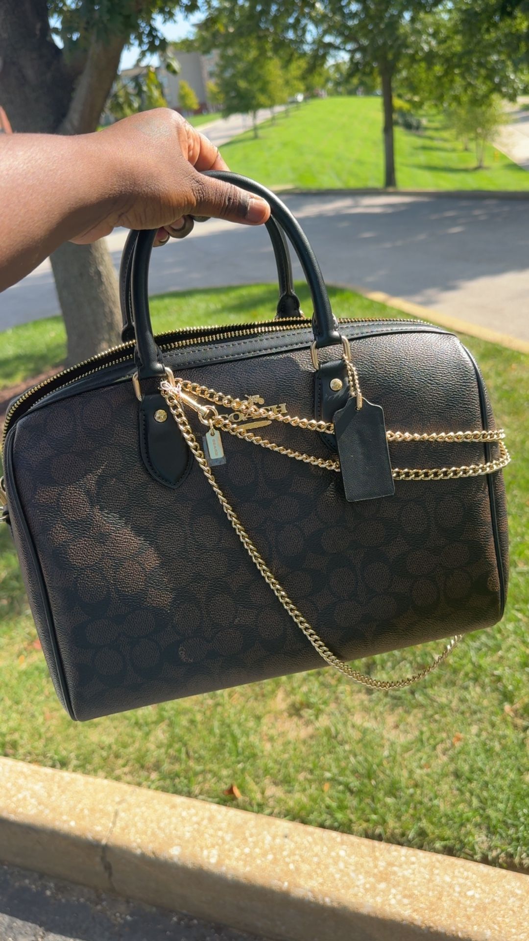 Authentic Leather coach bag