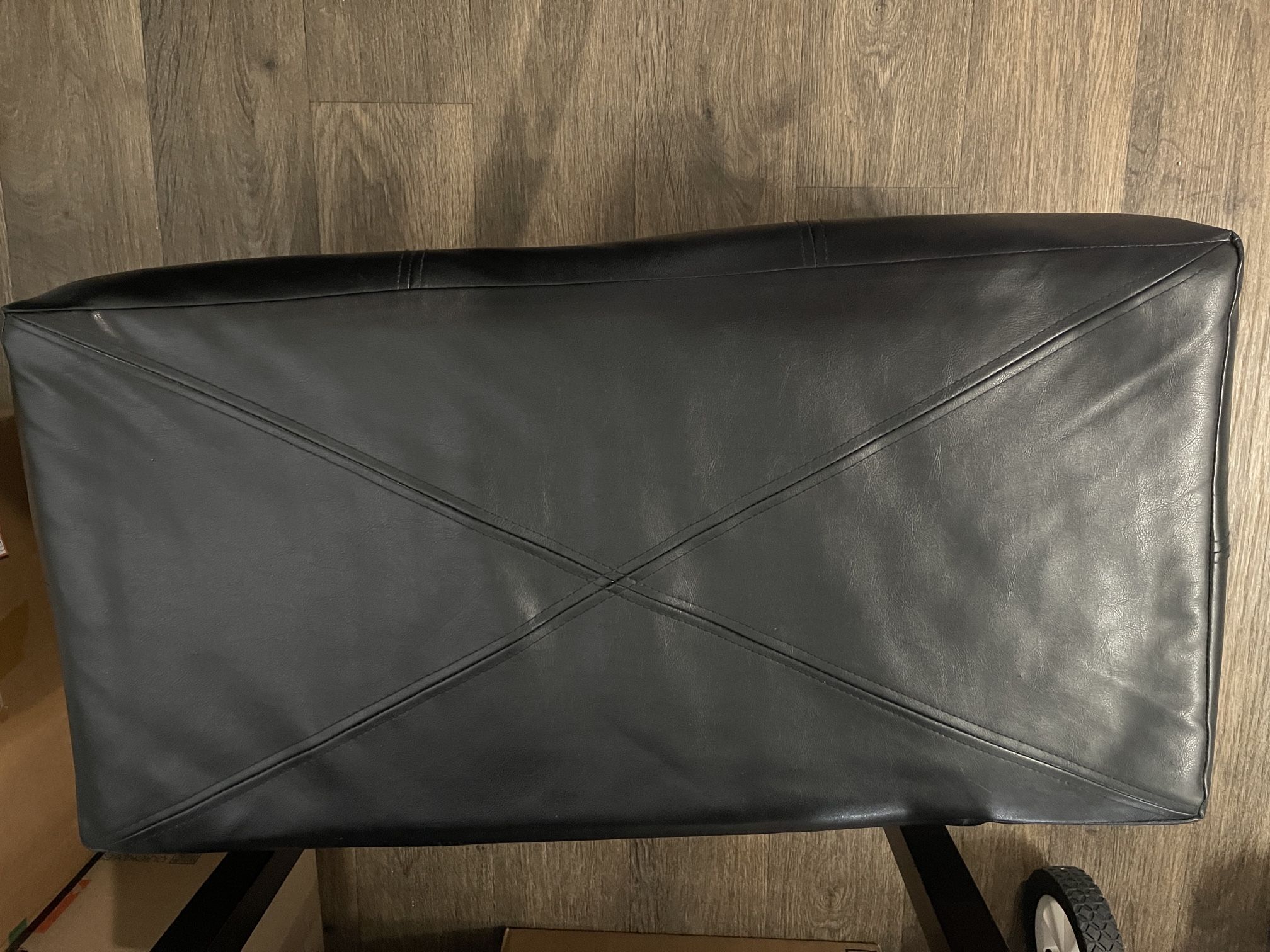 Large Black Storage Bench