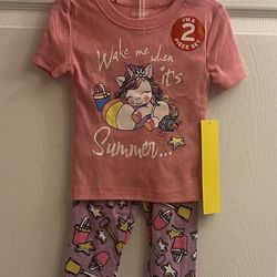 Brand New Baby Girl Unicorn 2 Piece Set 24 Months 
