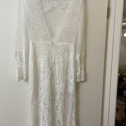 Brand New White Lace Long Dress
