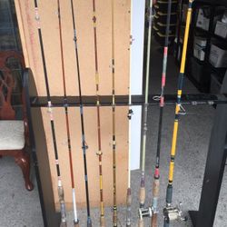 Dozens of quality fishing poles and Reels 