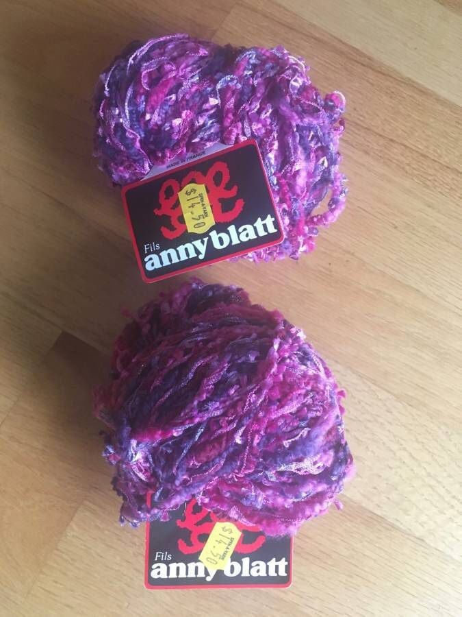Lot of 2 Anny Blatt Yarn. 43% Wool and 57% Polyamid. 50 g skeins. 100 grams total.