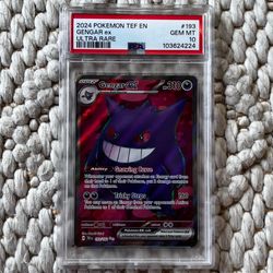 2024 Pokemon Tef En-Temporal Forces #193 Gengar Ex Ultra Rare PSA 10 GEM MT