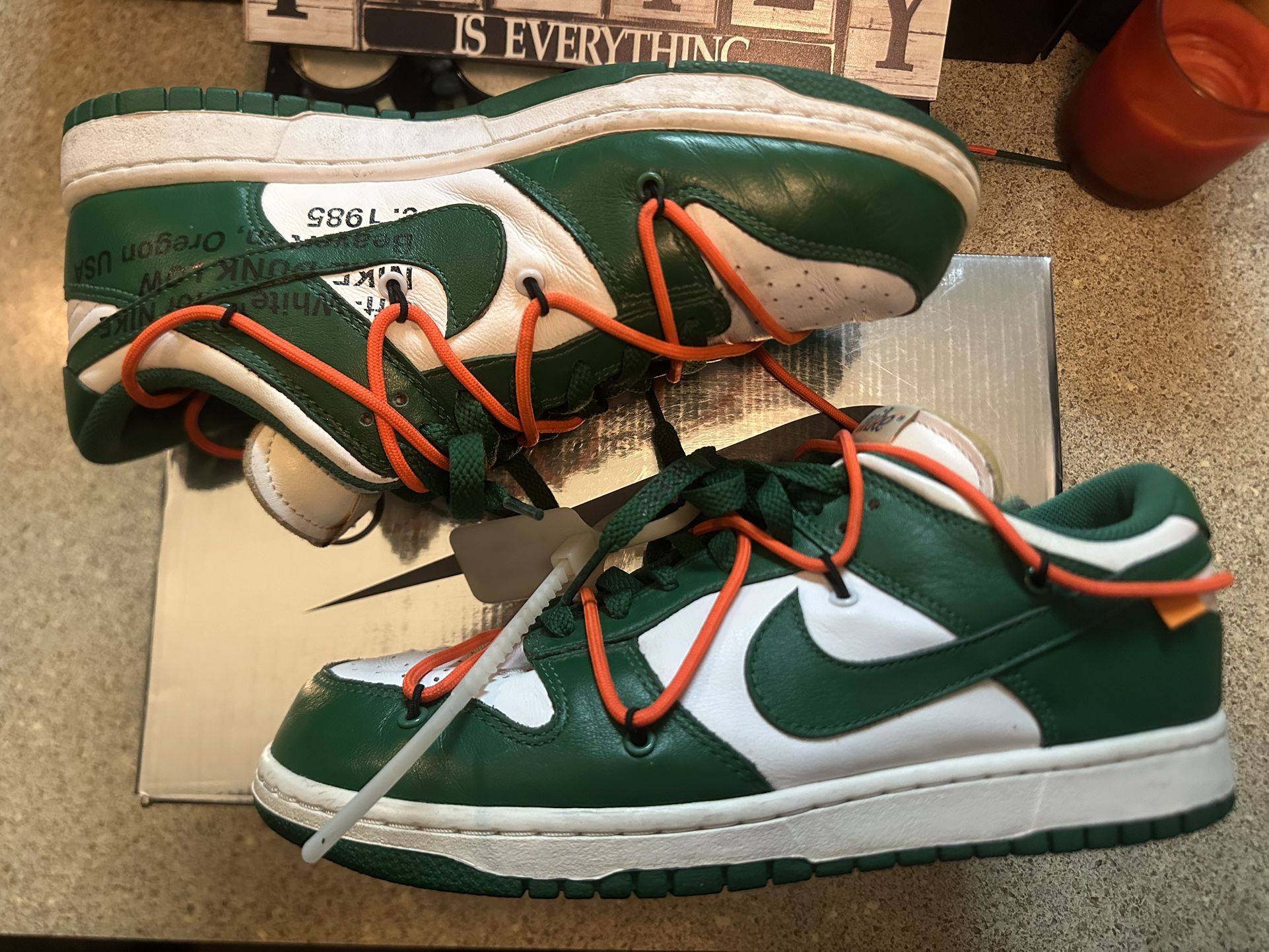Off White Nike Dunk Green 9 & 11