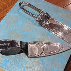 Vintage Set 1980 NEIMAN MARCUS Silver-Plated Cake Pie Server High Heel Shoe & Handbag