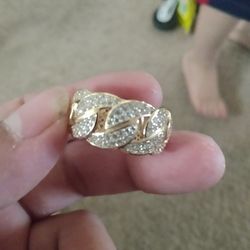 925 Sterling Silver Ring 14kt Plated