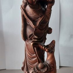 Hand Carved Wood  Chinese Figure