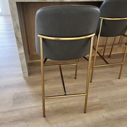 Faux Leather Counter Stool
