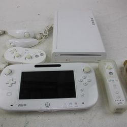 Wii U with Mario Kart 8 And Wii Controllers