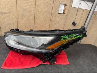 2020 2021 2022 2023 2024 TOYOTA HIGHLANDER LEFT SIDE HEADLIGHT OEM USED
