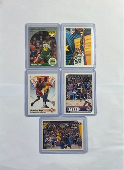 Kobe Bryant Card Lot 5pc Shawn Kemp RC Michael Jordan Vs. Magic Robinson Vintage
