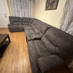 Macys Sectional Electric Reclining Couch
