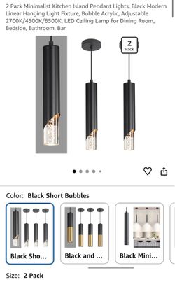2 Pack Minimalist Kitchen Island Pendant Lights