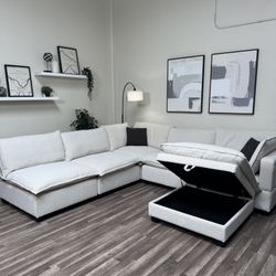 NEW IN BOX Free Delivery Boucle Cloud Sectional Couch 6 Piece
