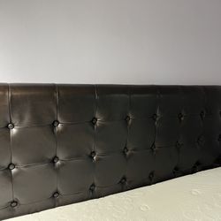 Leather Tufted Headboard, Queen
