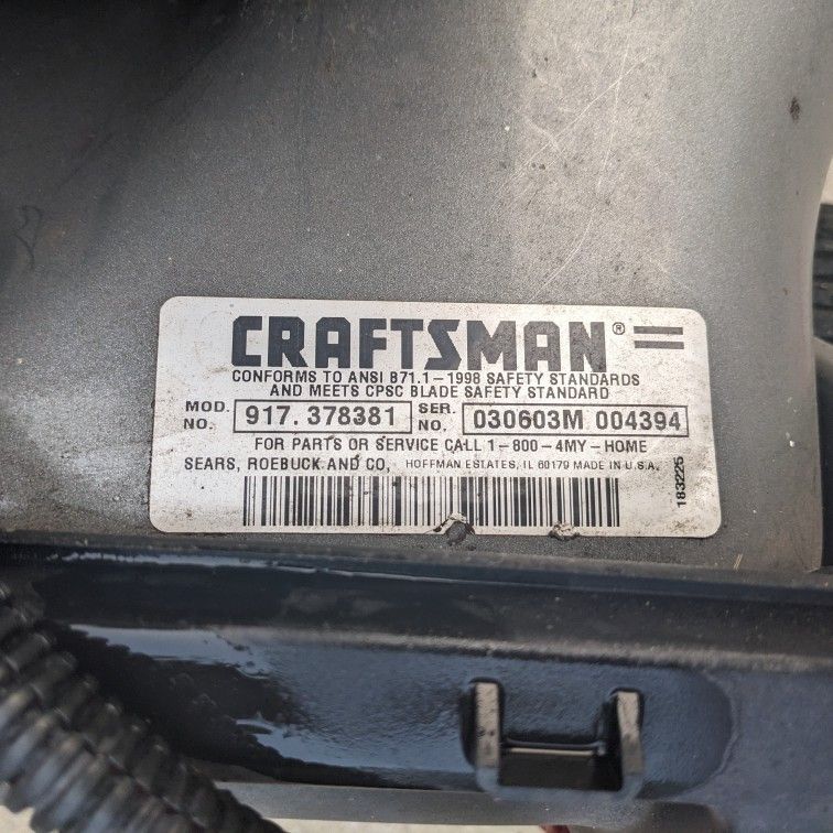 Craftsman 6.5 Horsepower Lawn Mower Front Gear Drive for Sale in