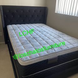 New Bed Frame Full Size With Mattress