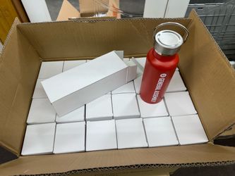Bulk Sale: Case of 24 Brand New Stainless Steel Water Bottles (Red) (Around 20 OZ Each)