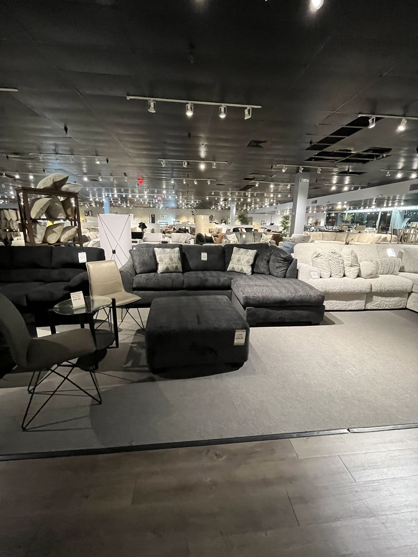 Charcoal 2PC Chaise Sectional Couch