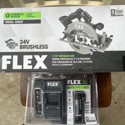  FLEX 24V Circular Saw 7 1/4 with 2.5ah battery& Fast charger.