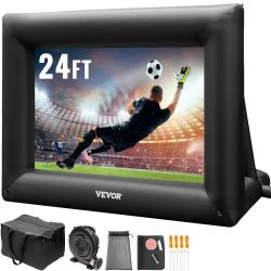 549^Inflatable Movie Screen 24FT Inflatable Projector Screen for outside with 360W Air Blower Inflatable Screen Oxford Fabric Material Blow Up Screen