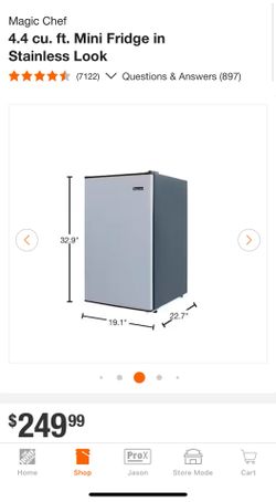 Magic Chef 4.4 cu. ft. Mini Fridge in Stainless Look