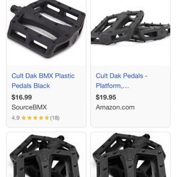 Original Black CULT Bike Pedals 8$