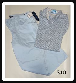 Men’s Pants + Shirt Bundle 38x30 / Large