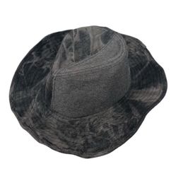 Wyeth Hat One Size Denim Cowboy Sun Hat Southwest Coastal Camo Gray Black