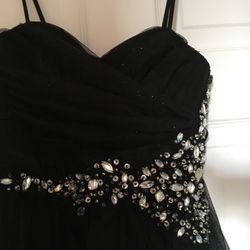 PROM Black Sequined dress, size 5 