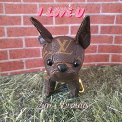 LoVe Brown Dog Keychain